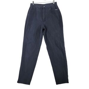 Rockies Black Pants Womens 32 13 Hi Rise Bareback Tapered Stretchy Jeans (28x29)